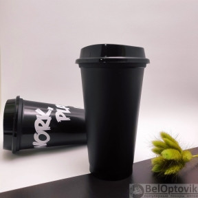 Стакан тамблер для кофе Wowbottles КК3150 и других напитков с кофейной крышкой, 400 мл Black