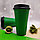 Стакан тамблер Wowbottles КК3158 с кофейной крышкой для горячих и холодных напитков, 400 мл Оранжевый, фото 3