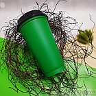 Стакан тамблер Wowbottles с кофейной крышкой для горячих и холодных напитков, 400 мл Зеленый, фото 4