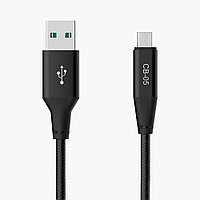 Кабель CELEBRAT CB-05M microUSB 1m 3A для зарядки черный