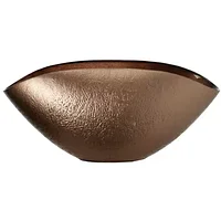 Чаша стеклянная "Como", 28х14 см, бронзовый