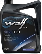 WOLF VitalTech 5W-40 4л моторное масло(Бельгия)