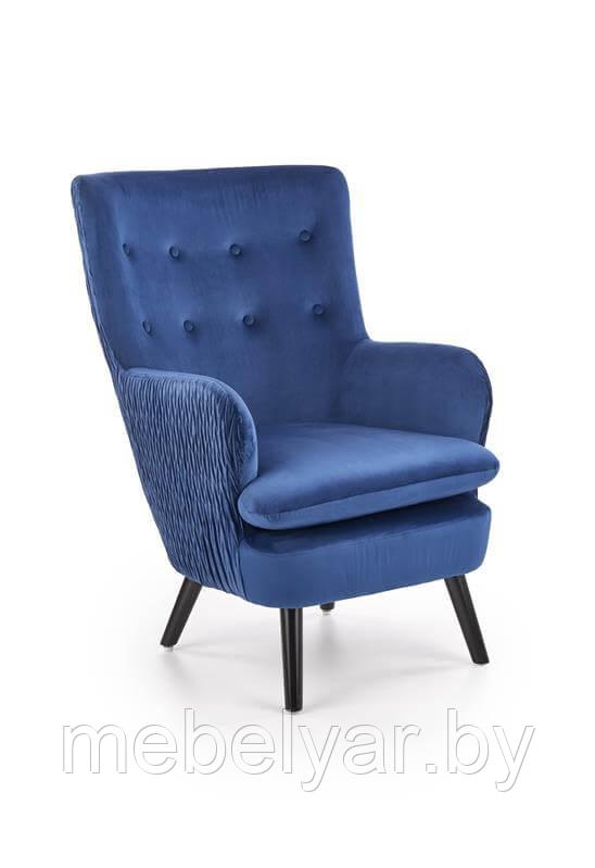 Кресло HALMAR RAVEL темно-синий/черный - фото 1 - id-p180100727
