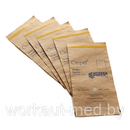 КРАФТ-ПАКЕТЫ (100 шт) для воздушной и паровой стерилизации, фото 2