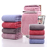 Набор полотенец банное и для лица в подарочком мешочке (серо-коричневый), фото 2