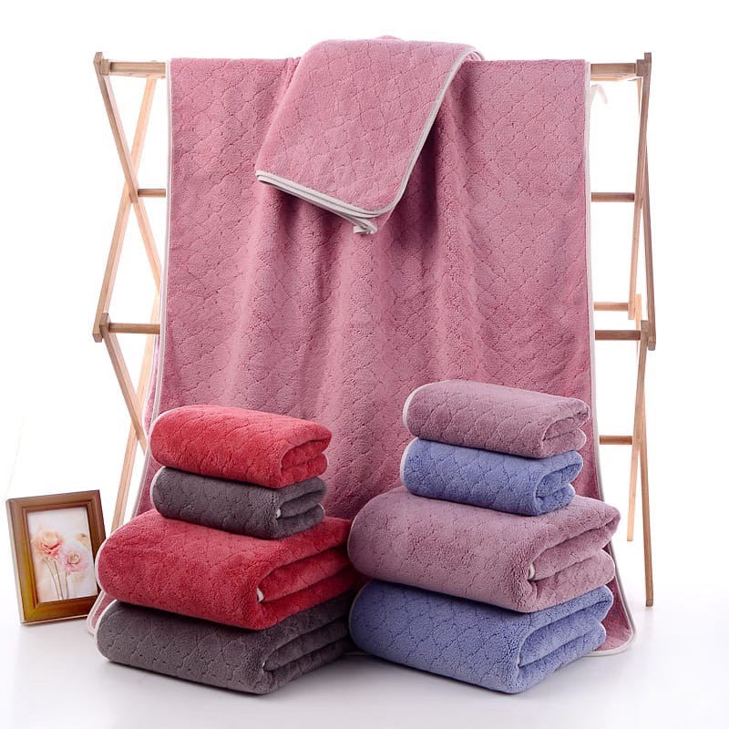 Набор полотенец банное и для лица в подарочком мешочке (серо-коричневый) - фото 5 - id-p180101445