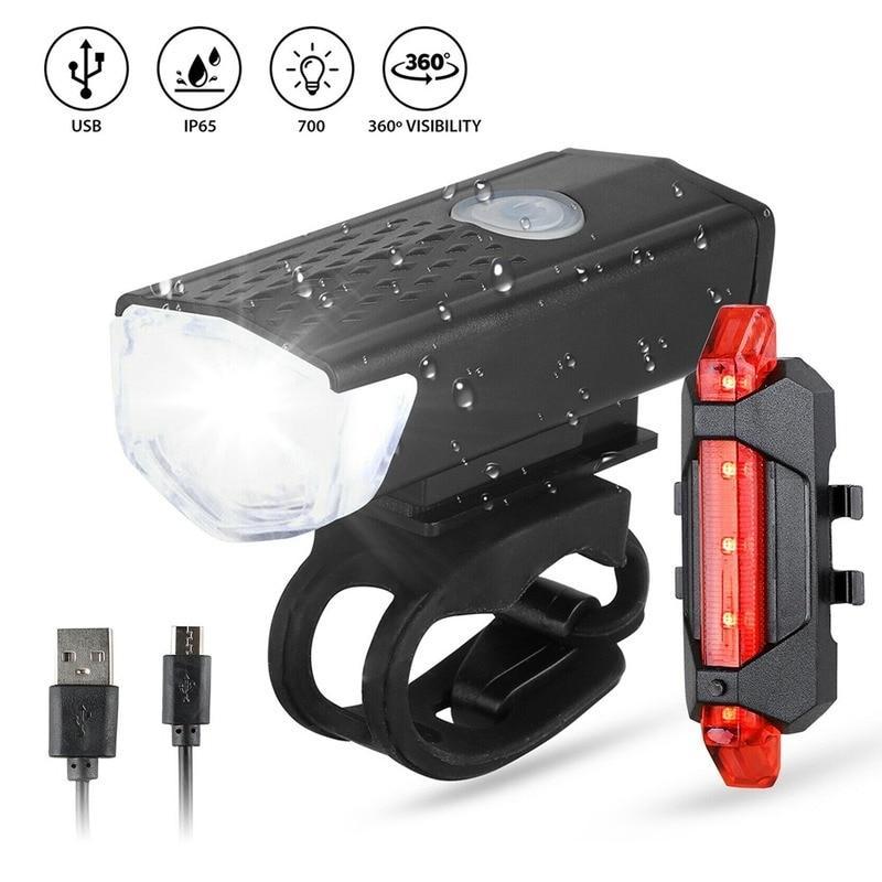 Водонепроницаемый велосипедный фонарь передний и задний Bicycle Lights Set