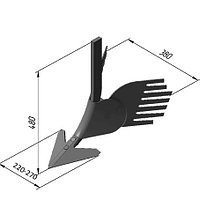 Окучник в сборе с лапой КОН-2,8 / КРН