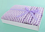 ​Набор полотенец  в подарочной коробке Зигзаг (фиолетовый), фото 2