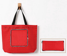 Складная хозяйственная сумка (красная)