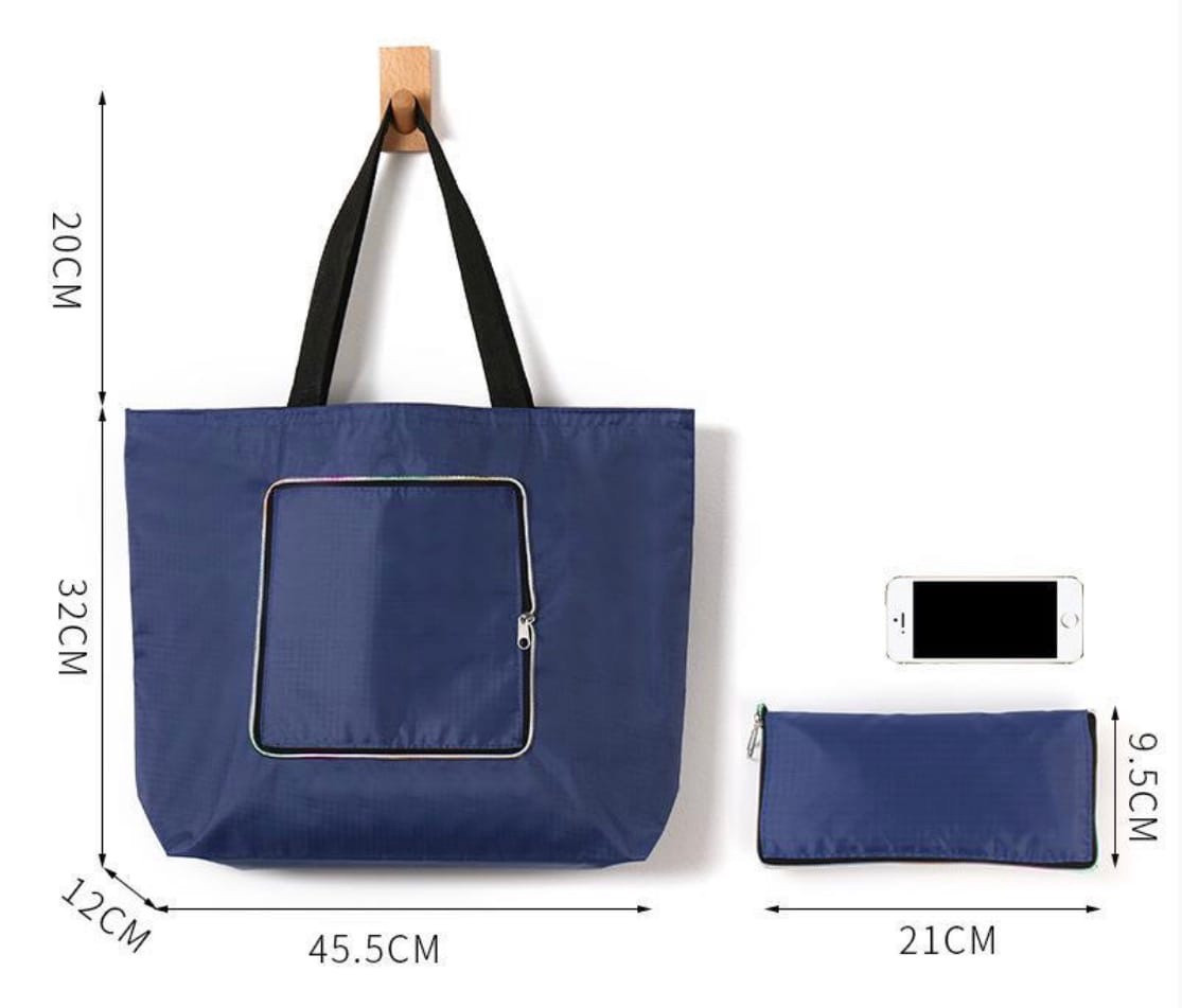 Складная хозяйственная сумка (синяя) - фото 2 - id-p180105078