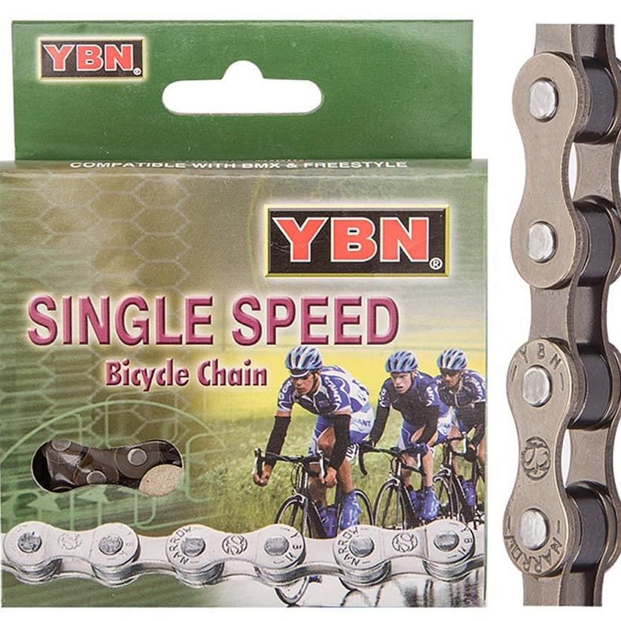 Цепь для велосипеда YBN S410H односкоростная 116 зв., с замком