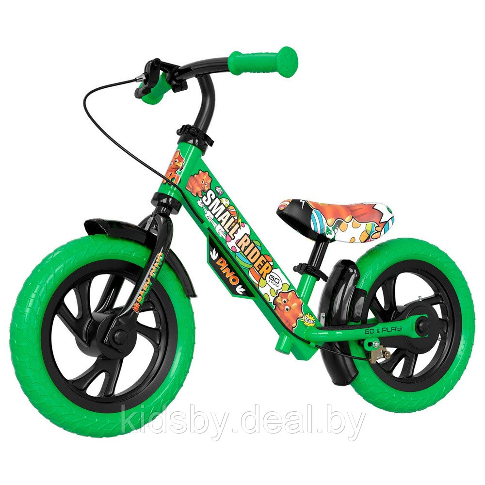Детский беговел Small Rider Cartoons Deluxe EVA (зеленый) 2 тормоза - фото 1 - id-p180113291