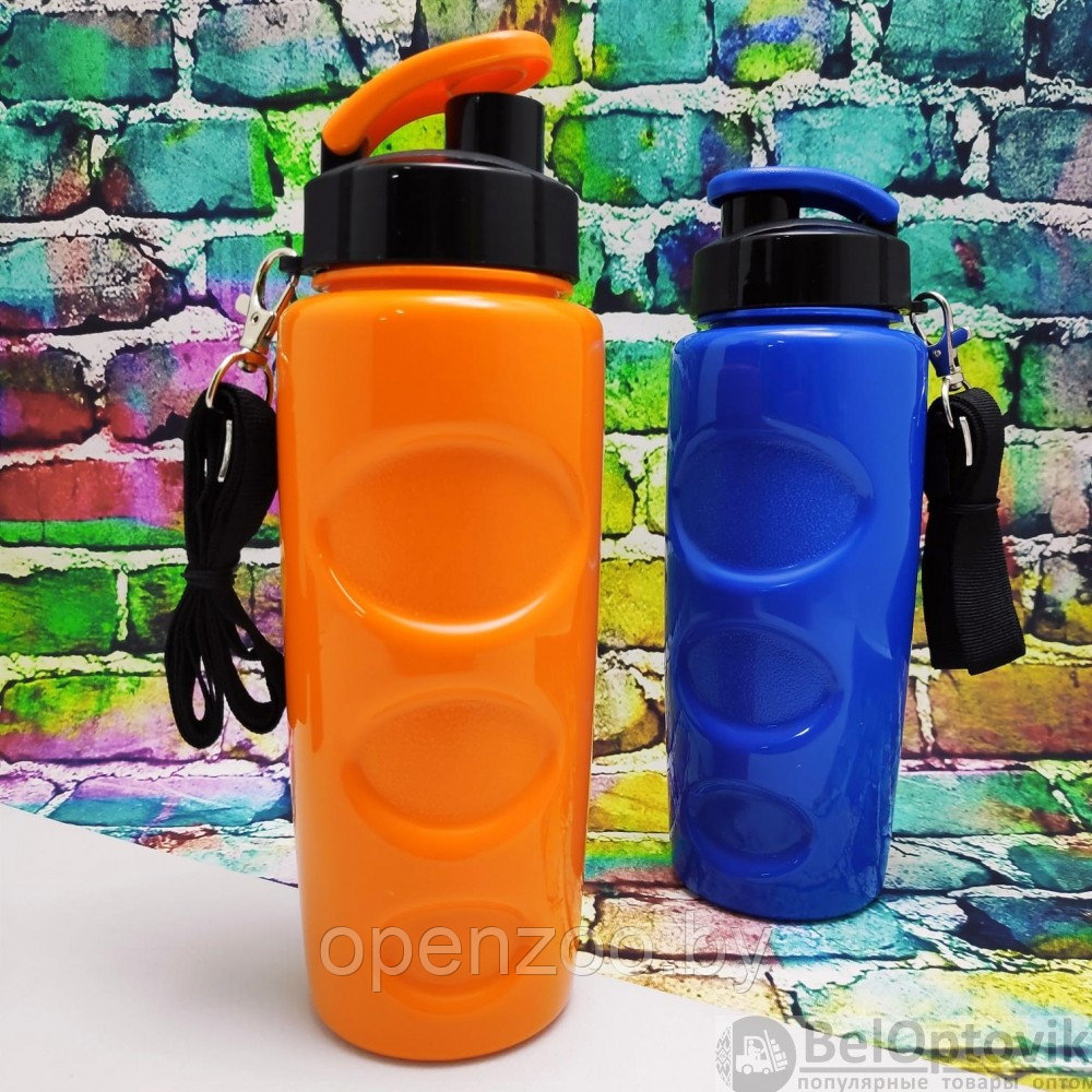 Анатомическая бутылка для воды Healih Fitness с клапаном и регулируемым ремешком, 500 мл. Сито в комплекте - фото 3 - id-p180115819