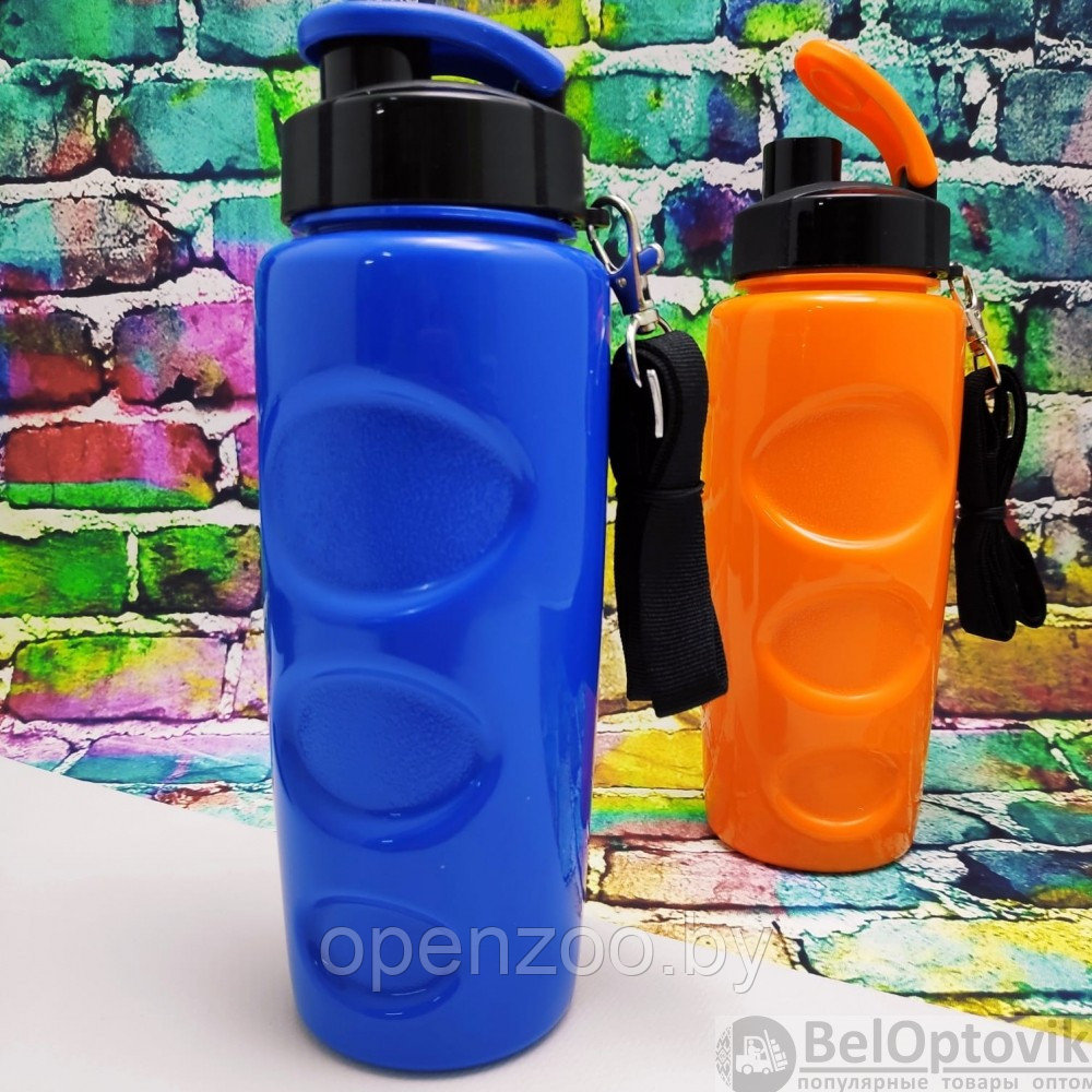 Анатомическая бутылка для воды Healih Fitness с клапаном и регулируемым ремешком, 500 мл. Сито в комплекте - фото 4 - id-p180115819