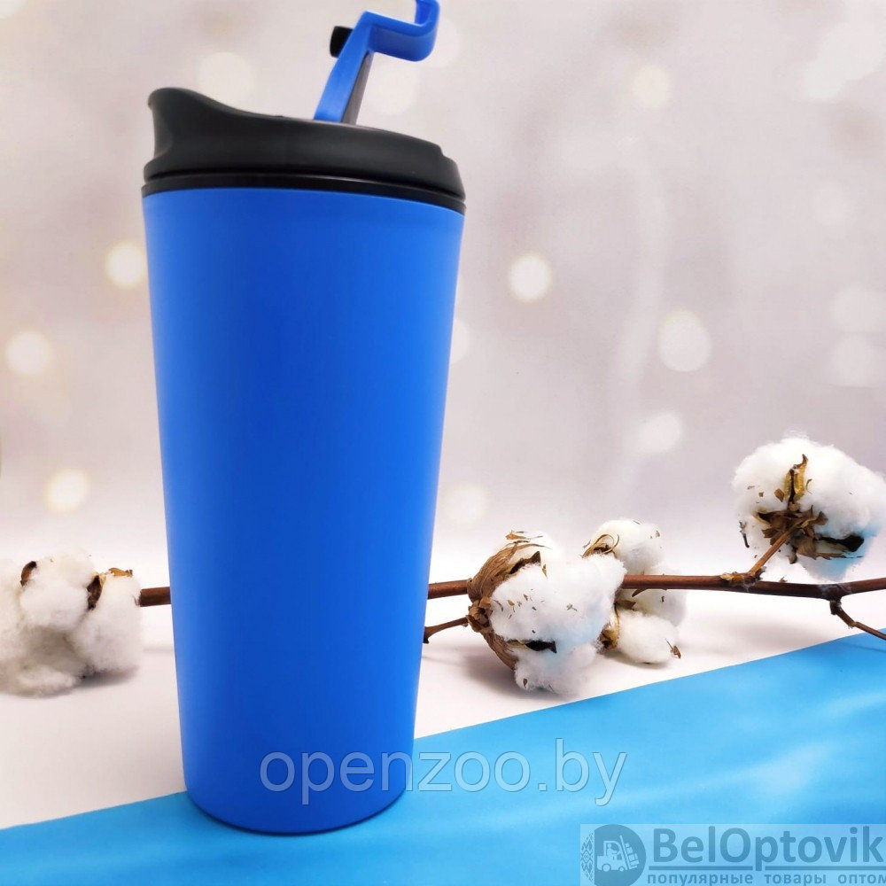 Персональный стакан тамблер для кофе Wowbottles Кофейная крышка клапан слайдер с фиксацией, 350 мл. Двойные - фото 6 - id-p180115820