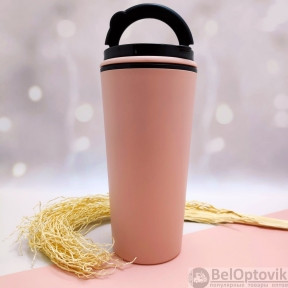 Стакан тамблер для кофе Wowbottles КК3144 и других напитков /Кофейная крышка с клапаном и ручкой, 350 мл.