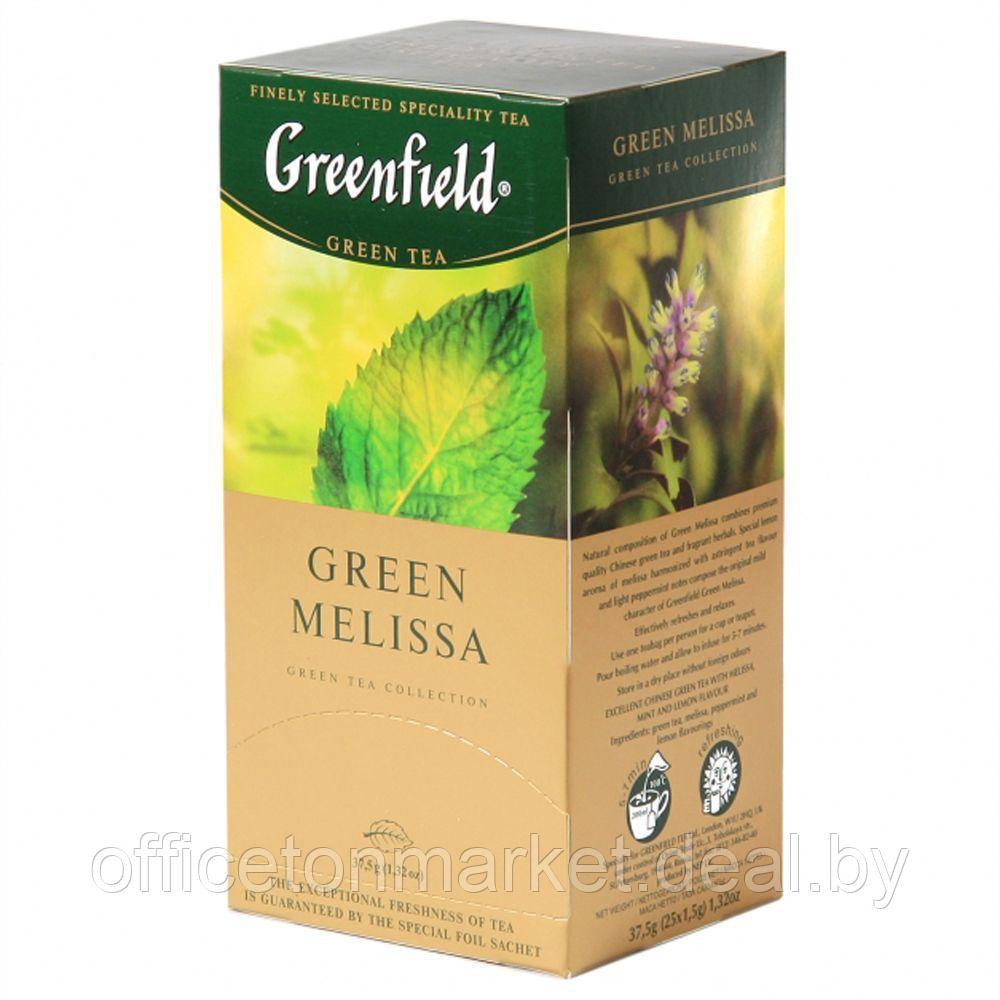Чай "Greenfield" Green Melissa, 25 пакетиковx1.5 г, зеленый - фото 1 - id-p141655544