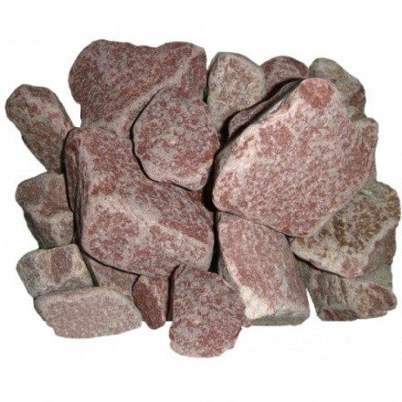 Камни Малиновый кварцит обвалованный (мелкий, 50-90мм) - фото 2 - id-p180129239