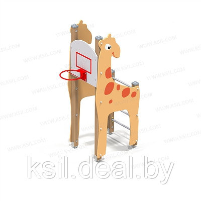 Детский спортивный комплекс "Жираф" с баскет. кольцом арт. 006150 - фото 4 - id-p99963615