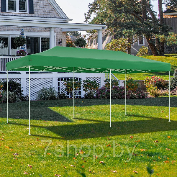 Тент-шатер быстросборный Helex 4366 3x6х3м полиэстер зеленый - фото 4 - id-p180132455