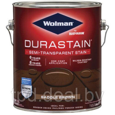 Пропитка DuraStain® Semi-Transparent Stain суперстойкая полупрозрачная для внут. и наруж. работ - фото 1 - id-p3421420