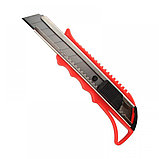 Нож канцелярский 18мм Attache с фиксатором и металлическими направляющими (цвета в ассортименте), фото 3