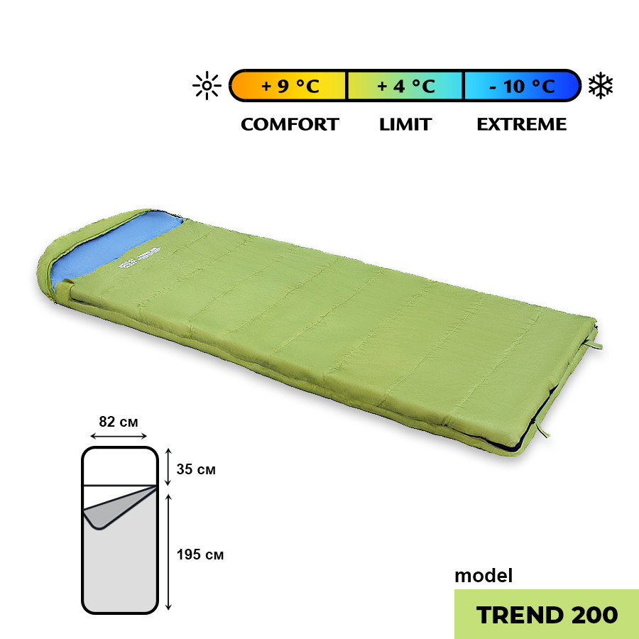 Спальный мешок GOLDEN SHARK Trend 200 (левая молния) 230x82 см - фото 1 - id-p177914227