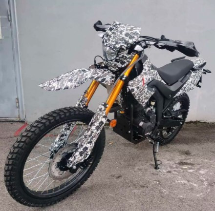 Мотоцикл Минск X 250 (M1NSK X250) Черно-белый камуфляж + 5 Бонусов