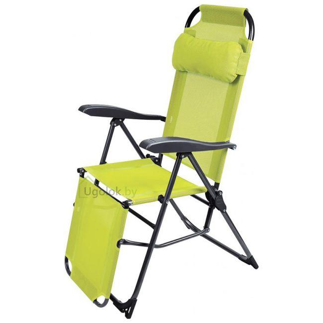Кресло-шезлонг складное NIKA К3 с подножкой лимонный (К3/Л), фото 1