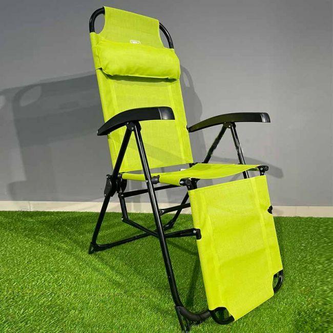Кресло-шезлонг складное NIKA К3 с подножкой лимонный (К3/Л) - фото 3 - id-p180142204