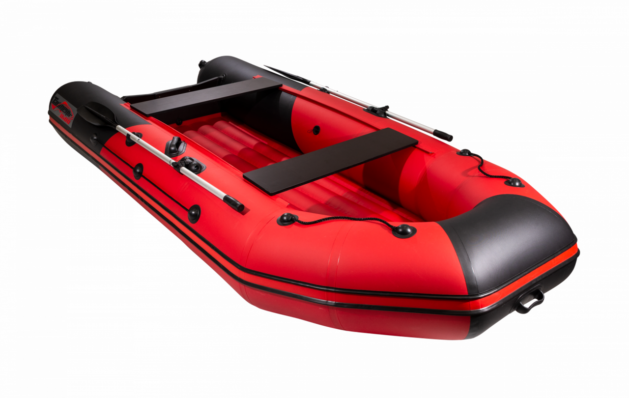 Надувная лодка Таймень NX 3600 НДНД PRO красный/черный