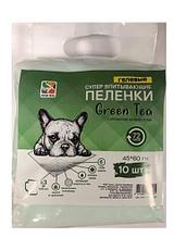 Пеленки для собак FOUR PETS Green Tea, зеленый чай 60х90 см (10 шт)