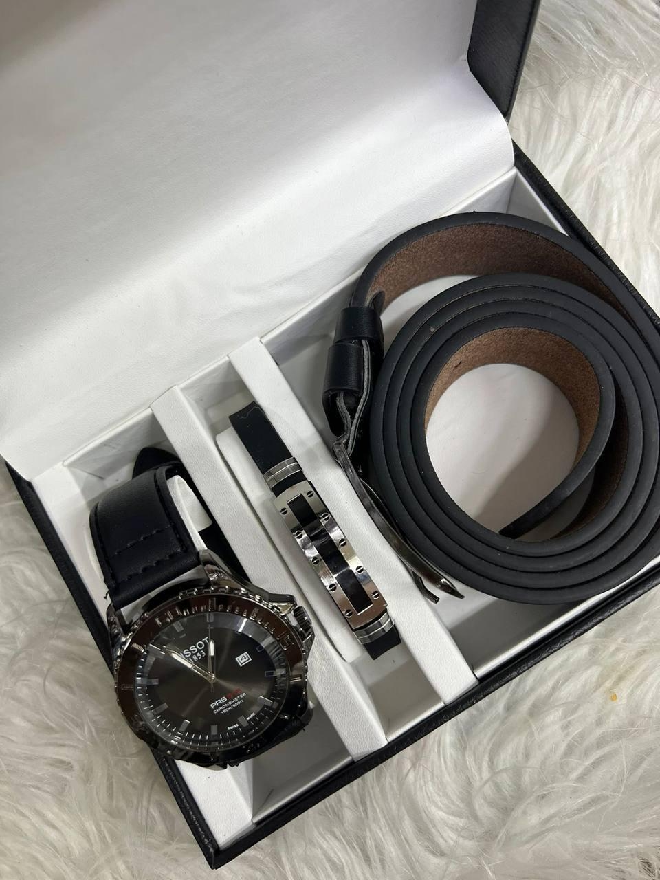 Мужской подарочный набор часы, браслет, кошелек - фото 3 - id-p146005319