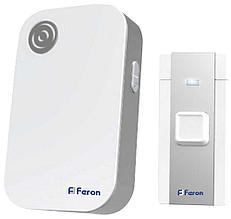 Звонок дверной беспроводной Feron E-372 36 мелодий белый серый с питанием от батареек