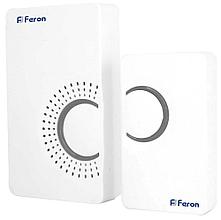 Звонок дверной беспроводной Feron E-373 36 мелодий белый серый с питанием от батареек