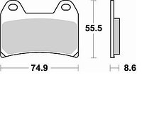 Колодки тормозные 784SM1 Braking (Италия)