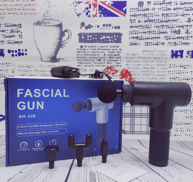 Массажер мышечный (массажный ударный пистолет) Fascial Gun - фото 1 - id-p149812199