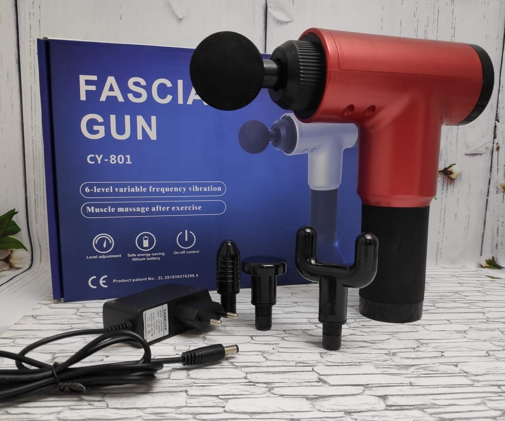 Массажер мышечный (массажный ударный пистолет) Fascial Gun - фото 5 - id-p149812199