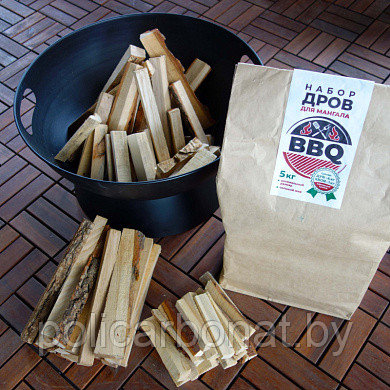 Набор дров для мангала BBQ (дуб+хвоя), упак. 5кг