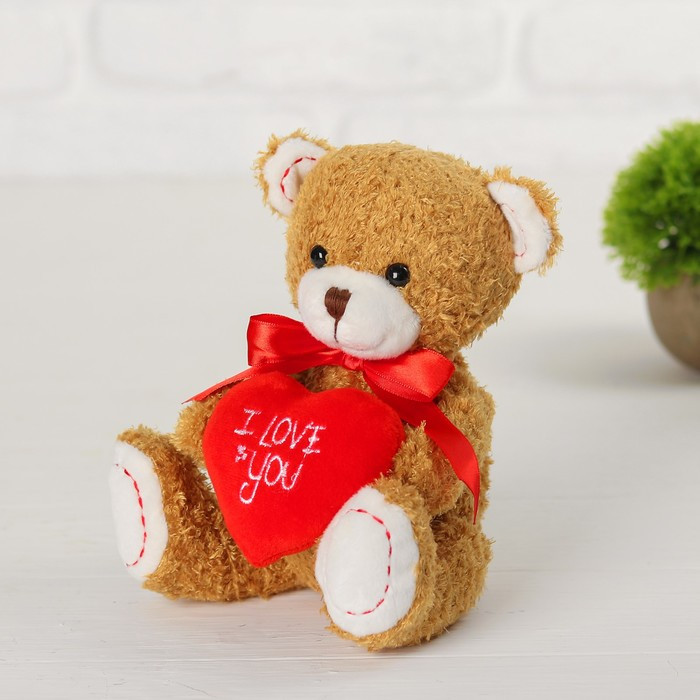 Мягкая игрушка «Мишутка с сердечком», цвета МИКС - фото 1 - id-p180239578