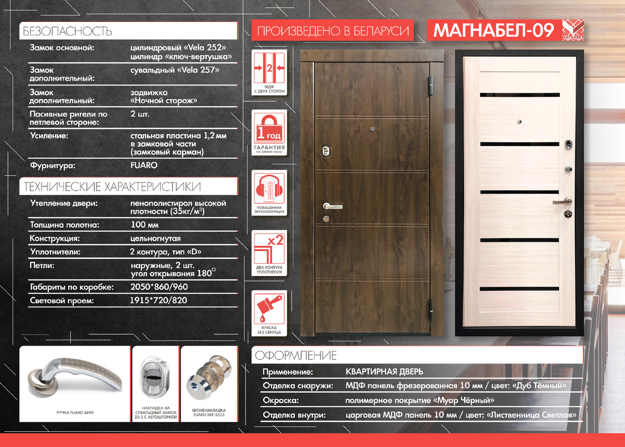 МагнаБел-09 | Входная металлическая дверь - фото 7 - id-p175708969