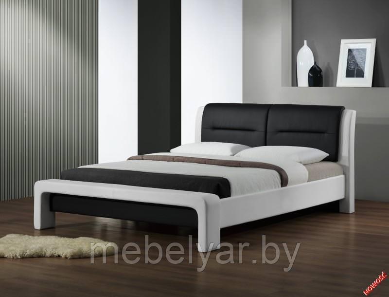 Кровать HALMAR CASSANDRA белый/черный 120/200