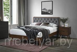 Кровать HALMAR CASSIDY серый/орех 160/200