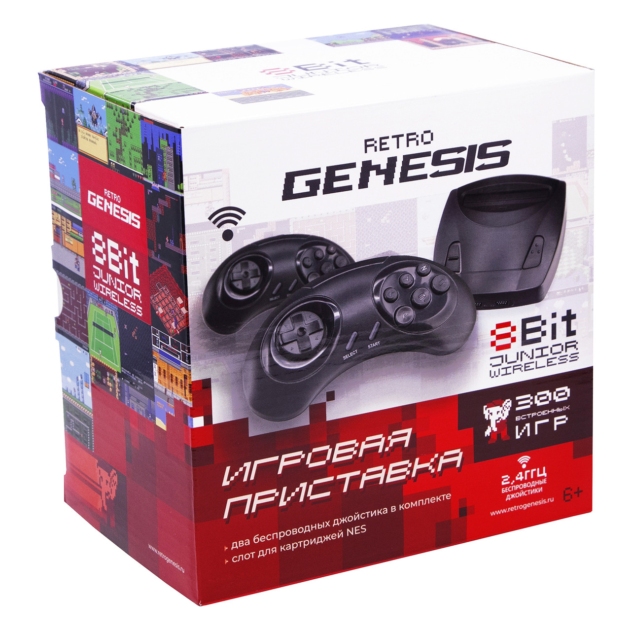 Игровая приставка Retro Genesis 8 Bit Junior Wireless + 300 игр - фото 2 - id-p180098997