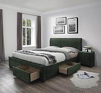 Кровать HALMAR MODENA 3 темно-зеленый 160/200
