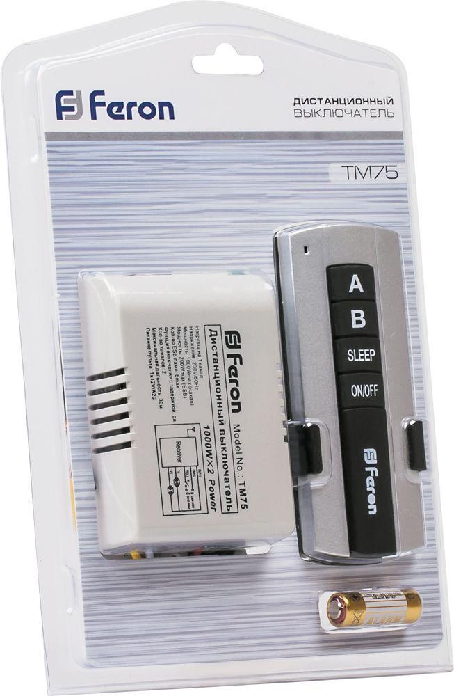 Выключатель дистанционный TM75 230V 1000W 2-х канальный 30м с пультом управления - фото 3 - id-p180245264