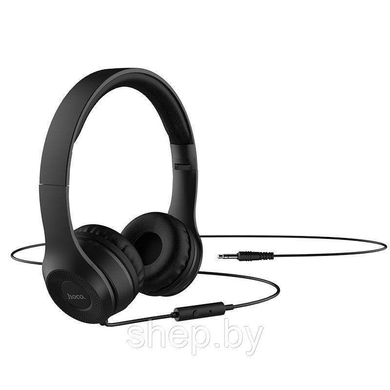 Наушники Hoco W21 полноразмерные с микрофоном цвет: черный,серый,пурпурный - фото 3 - id-p180245266