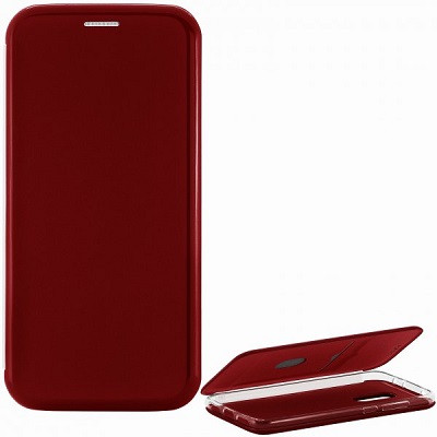 Чехол-книга на основе из силикона Book Case New 3D бордовый для Samsung Galaxy A70 - фото 2 - id-p180245263