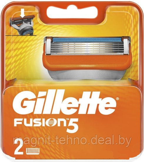 Сменные кассеты для бритья Gillette Fusion5 (2 шт) - фото 1 - id-p157122960